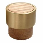 Meubelknop Lillehammer Ø26mm eiken/messing