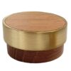 Meubelknop Lillehammer Ø49mm eiken/messing