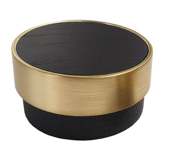 Meubelknop Lillehammer Ø49mm essen/messing