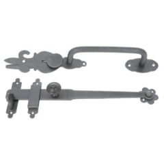 Staldeursluiting ijzer blank gelakt