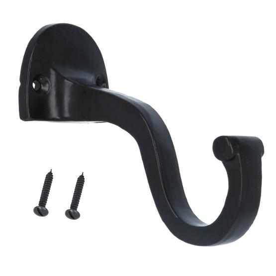 Kapstokhaak 90mm ijzer zwart