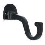 Kapstokhaak 90mm ijzer zwart