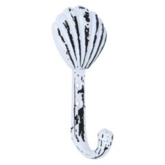 Kapstokhaak schelp klassiek wit