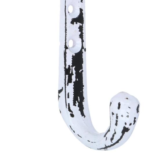 Kapstokhaak schelp klassiek wit