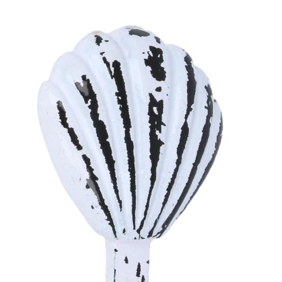 Kapstokhaak schelp klassiek wit