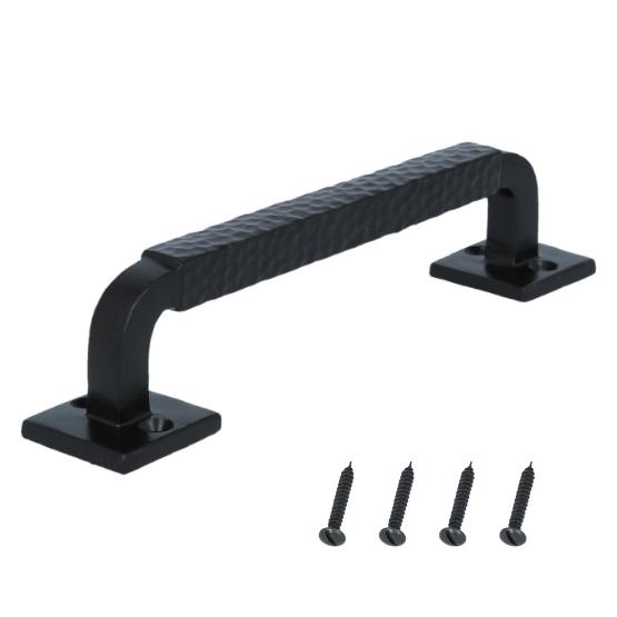 Greep geribbeld 184 mm ijzer zwart