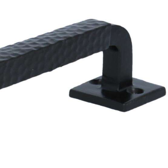 Greep geribbeld 184 mm ijzer zwart