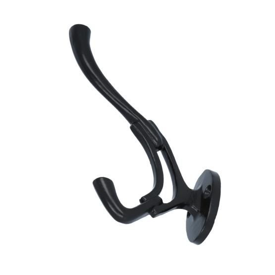 Kapstokhaak 132 mm ijzer zwart