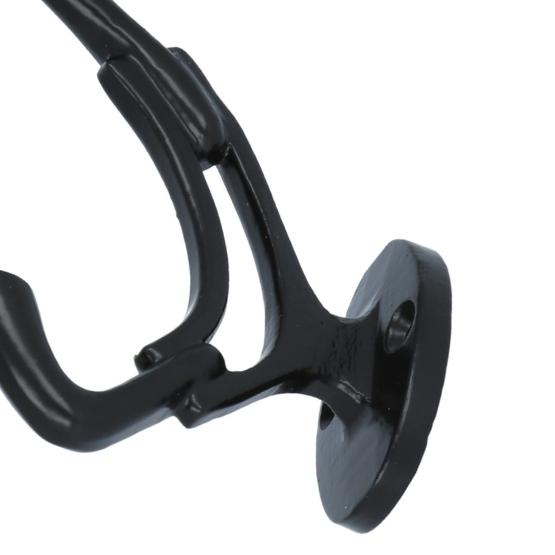 Kapstokhaak 132 mm ijzer zwart