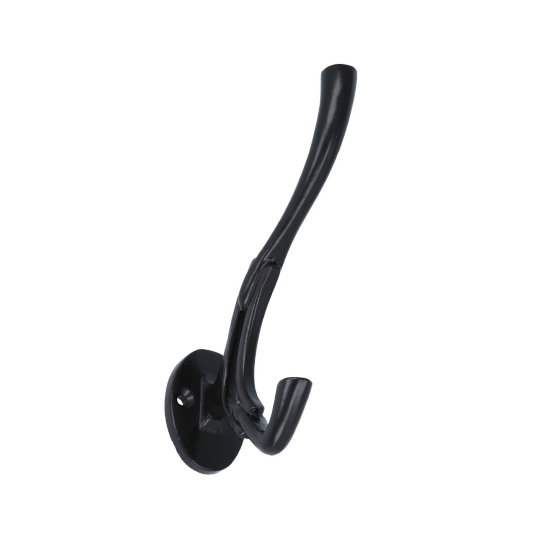 Kapstokhaak 132 mm ijzer zwart