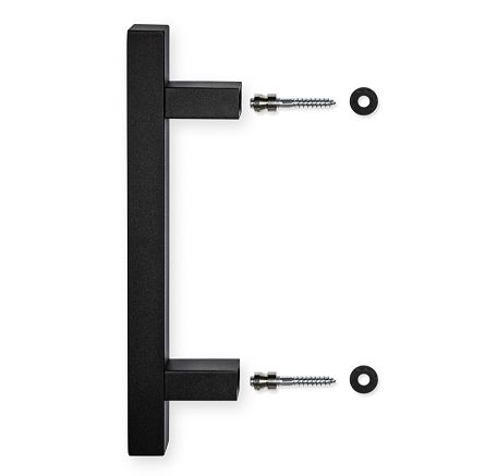 Deurgreep Vierkant HoH 200mm RVS/Zwart