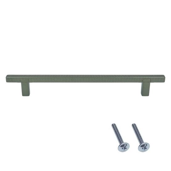 Greep geribbeld metallic groen 160 mm