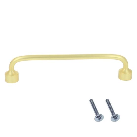 Greep zamac 128 mm geel messing
