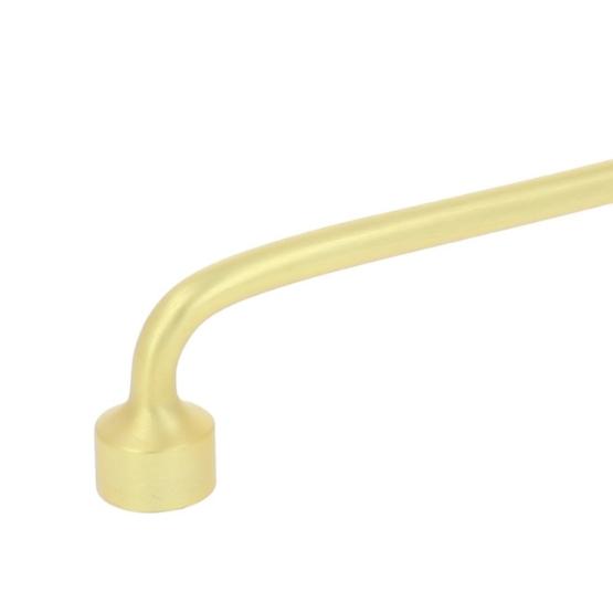 Greep zamac 128 mm geel messing