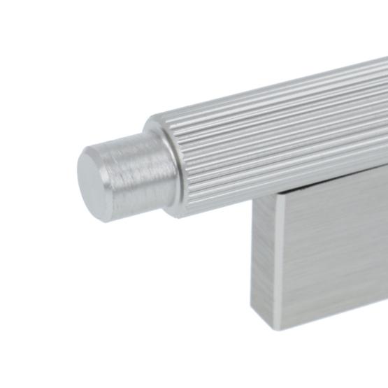 T-knop geribbeld 70 mm RVS-look