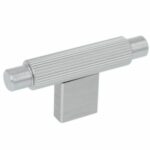 T-knop geribbeld 70 mm RVS-look