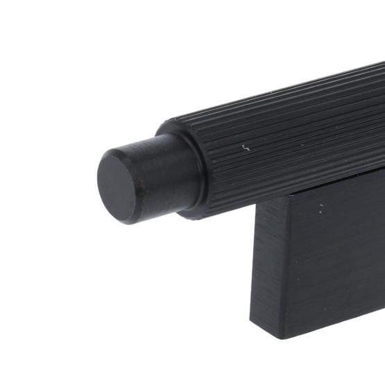 T-knop geribbeld 70 mm zwart