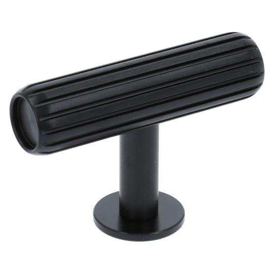 T-knop groeven 55 mm zwart