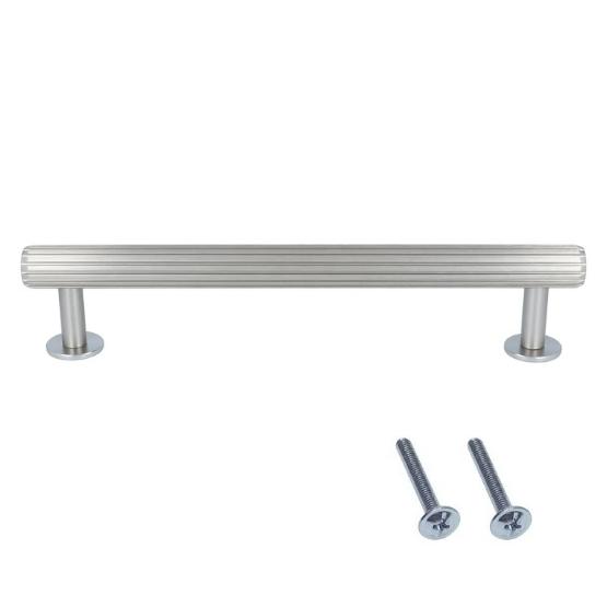 Meubelgreep groeven 160 mm RVS-look