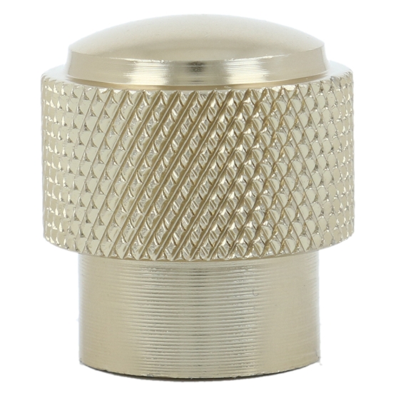 Knop geribbeld 20 mm goud