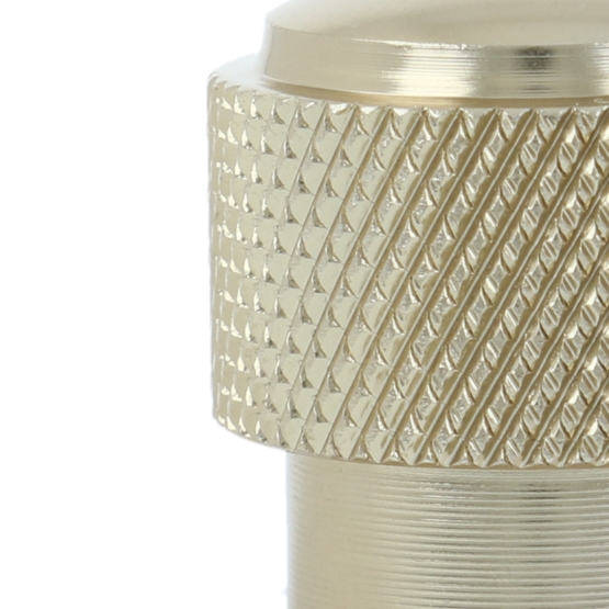 Knop geribbeld 20 mm goud