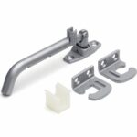 Verstelbare kierstandhouder met klep DIN links en rechts zilvergrijs