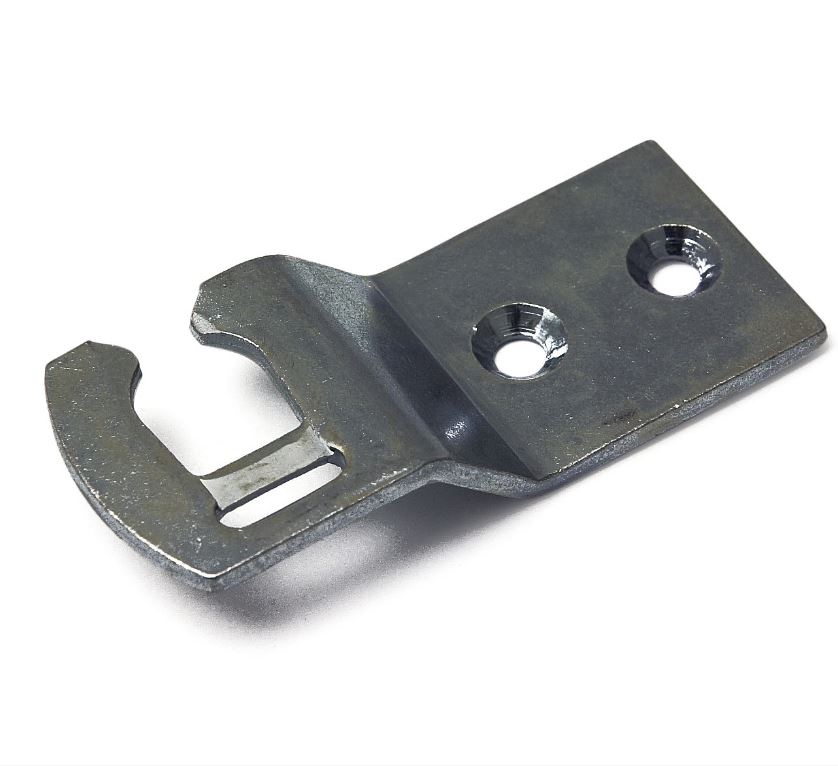 Sluithaak naar binnen rechts voor verstelbare kierstandhouder zilvergrijs