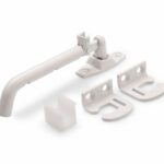 Verstelbare kierstandhouder met klep DIN links en rechts wit