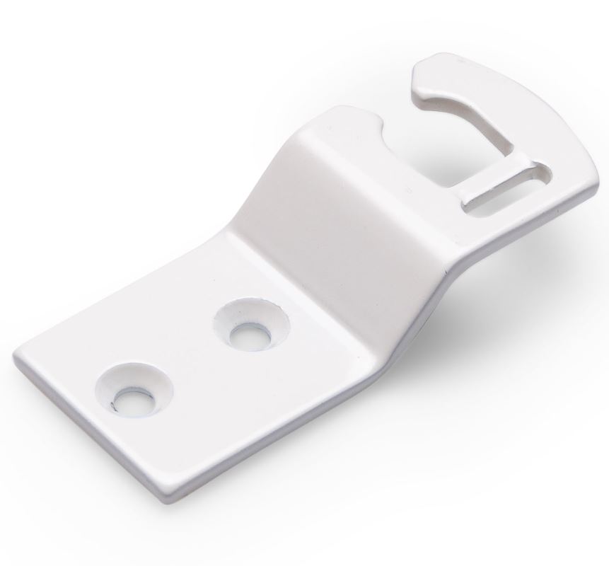 Sluithaak naar binnen links voor verstelbare kierstandhouder wit geëpoxeerd