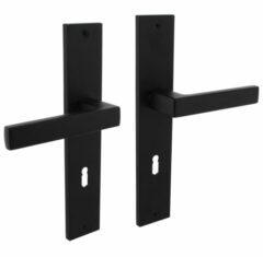 Intersteel deurkruk Hera op langschild SL72 mat zwart