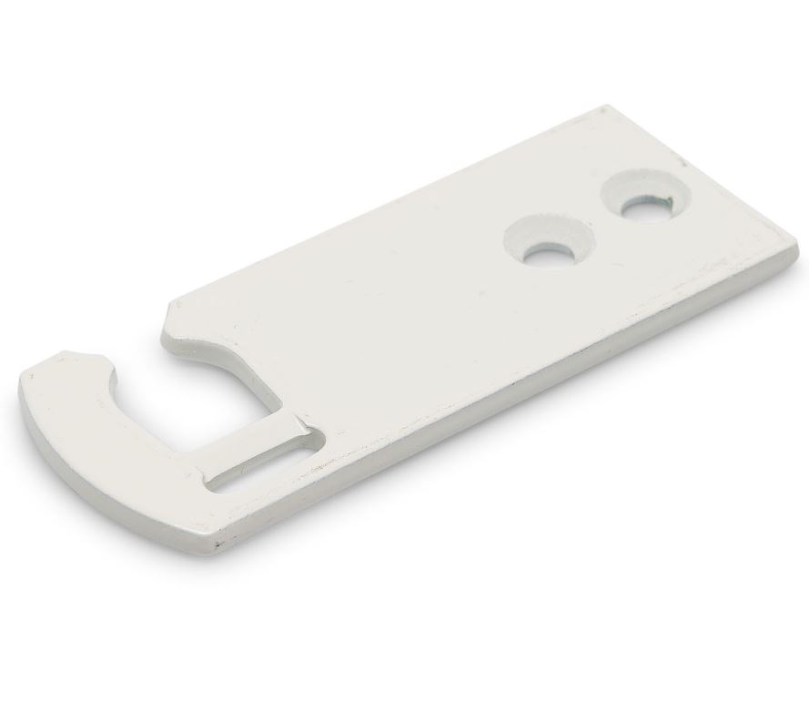 Sluithaak vlak naar binnen rechts voor verstelbare kierstandhouder wit geëpoxeerd