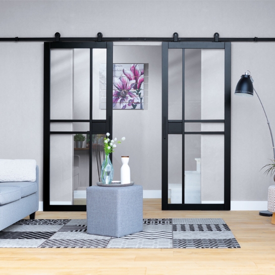 Deurgreep Amadeus dubbel 250mm mat zwart