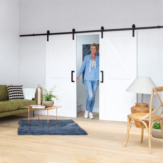 Deurgreep Aerina dubbel 250mm mat zwart