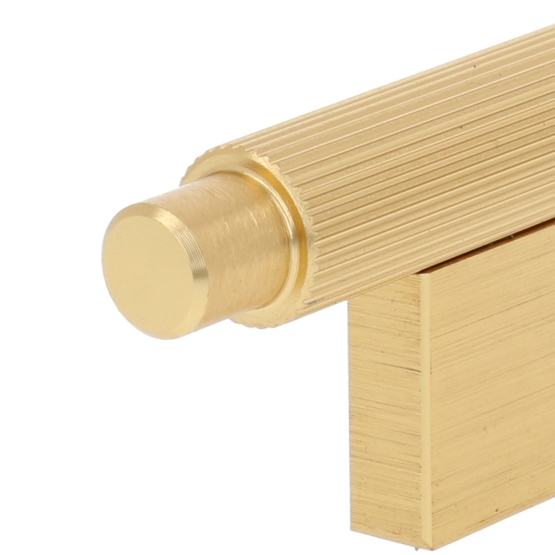 T-knop geribbeld 70 mm oud goud