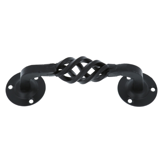 Deurgreep spiraal mat zwart zamak 195 mm