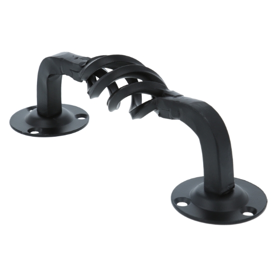 Deurgreep spiraal mat zwart zamak 195 mm