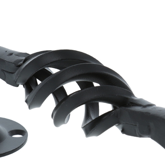 Deurgreep spiraal mat zwart zamak 195 mm