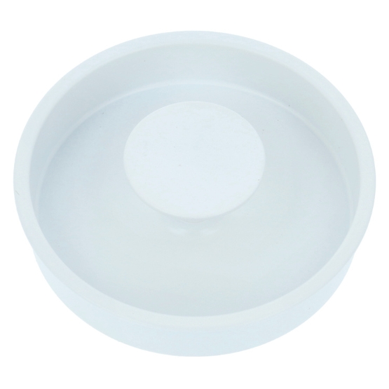 Infreesgreep rond 74x13 mm mat wit