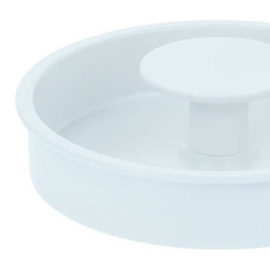 Infreesgreep rond 74x13 mm mat wit