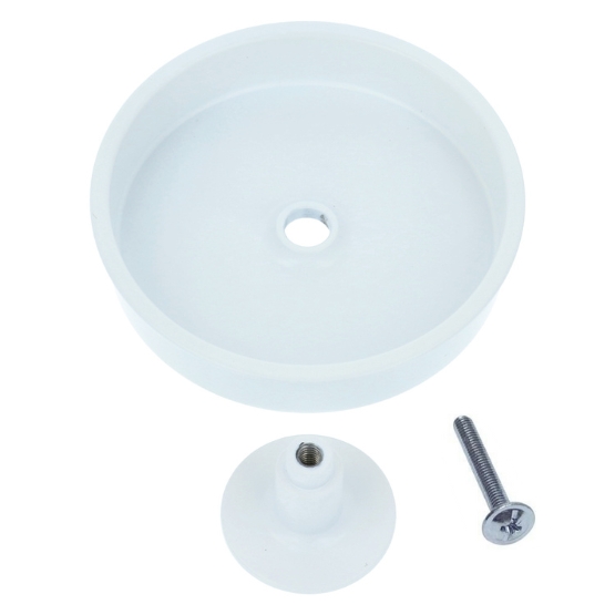 Infreesgreep rond 74x13 mm mat wit