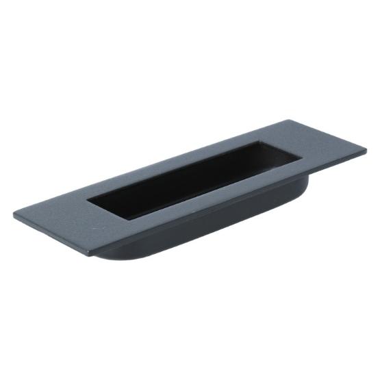 Schuifdeurkom Rechthoek 120x40mm RVS/Zwart