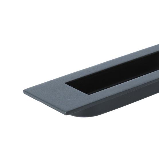 Schuifdeurkom Rechthoek 120x40mm RVS/Zwart