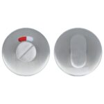 Toilet-garnituur rvs rond (rood/wit)