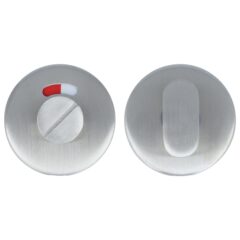 Toilet-garnituur rvs rond (rood/wit)