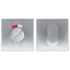 Toilet-garnituur rvs vierkant (rood/wit)