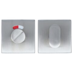 Toilet-garnituur rvs vierkant (rood/wit)