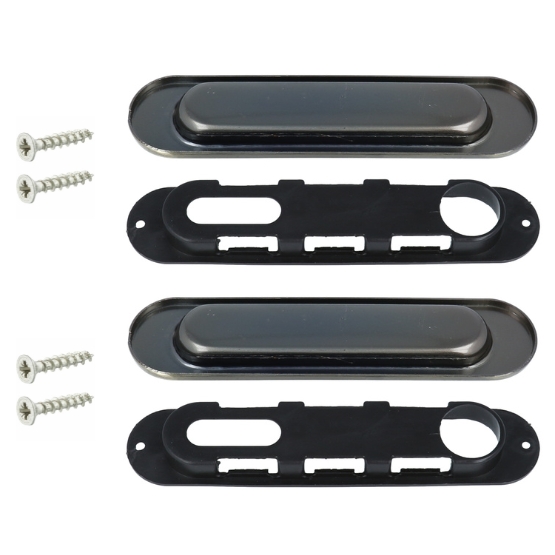 Schuifdeurgreep 150x35mm patina 2 stuks