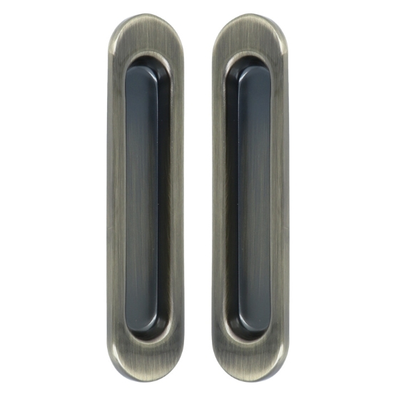 Schuifdeurgreep 150x35mm patina 2 stuks