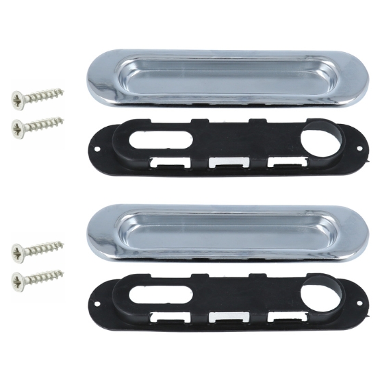 Schuifdeurgreep 150x35mm chroom 2 stuks