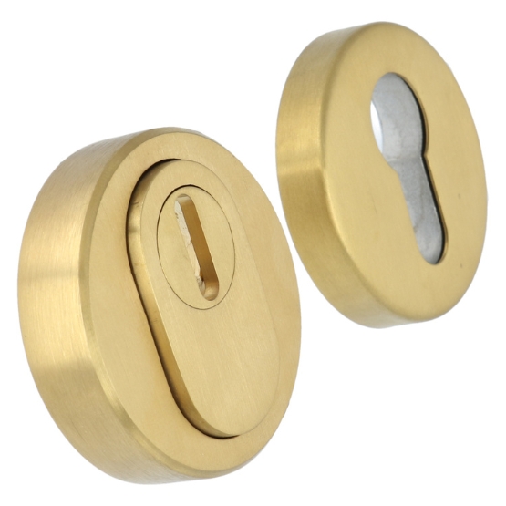 SKG*** Veiligheid-Rozet Met Kerntrekbeveiliging PVD Mat Goud